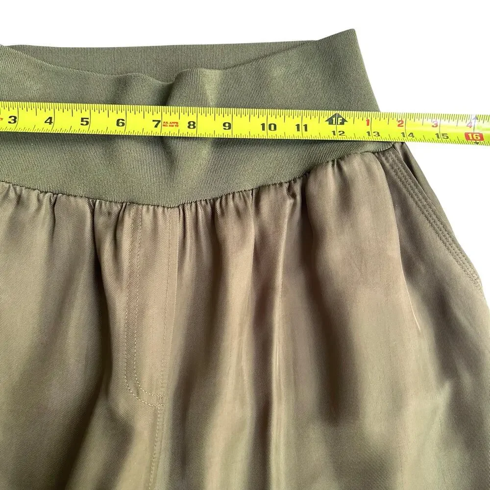 Cinq à Sept Giles Olive Cupro Cargo Jogger Pants Quiet Luxury M - Picture 6 of 10